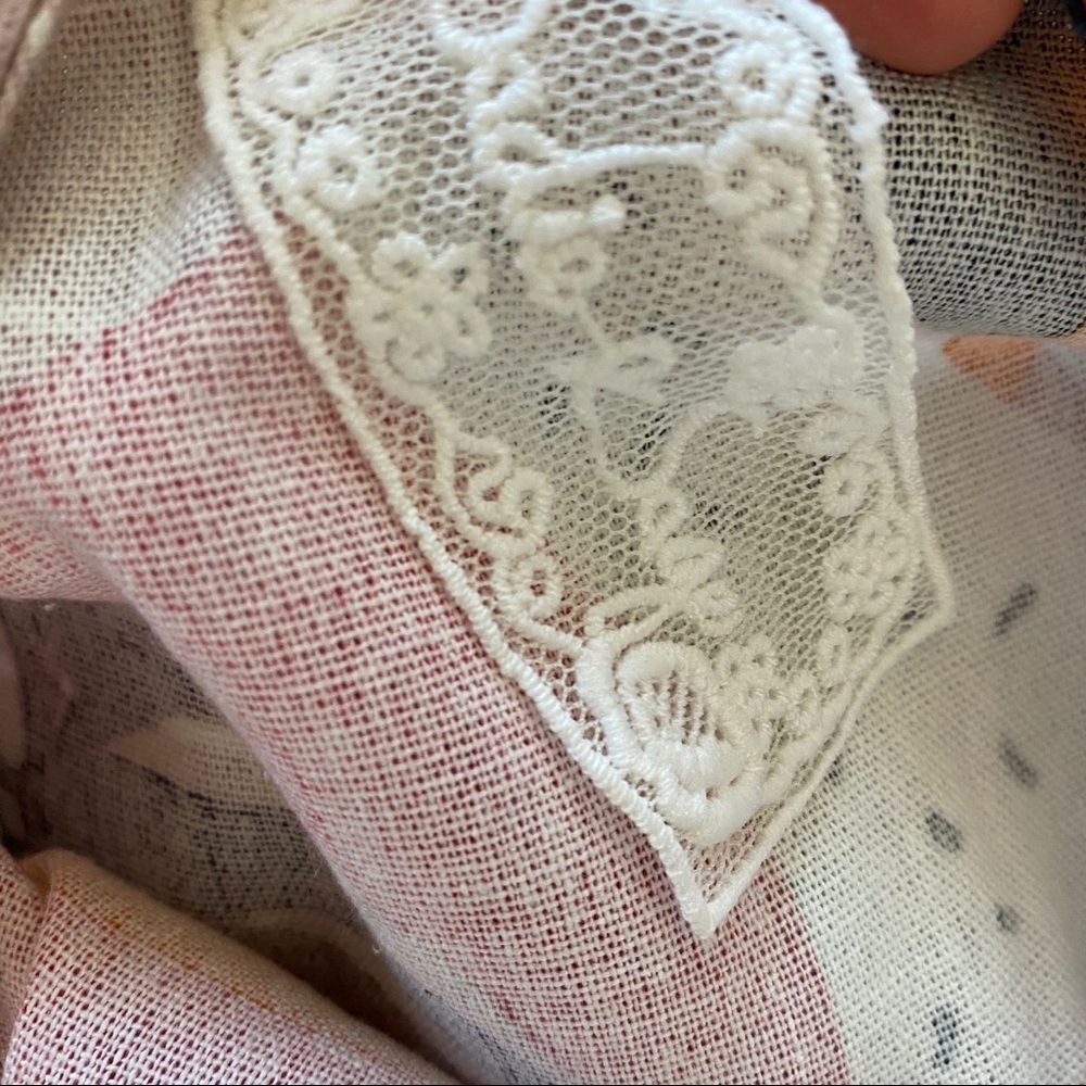 Sadie & Sage Pink Palm Print Flutter Sleeve Dress - image 7